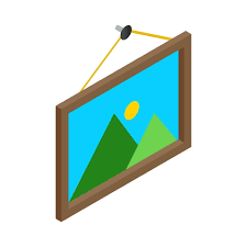 Wall Isometric 3d Icon Photo Frame
