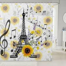 Joocar Eiffel Tower Shower Curtain For