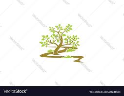 Garden Tree Logo Icon Royalty Free