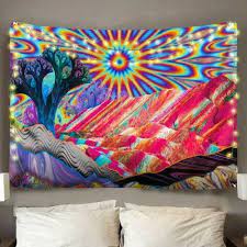 Psychedelic Mountain Tapestry At Rs 350