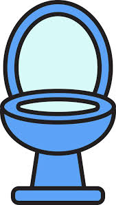 Toilet Bowl Icon In Blue Icon 24197813