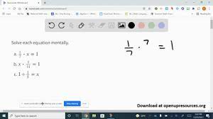 Solved Solve Each Equation Mentally A