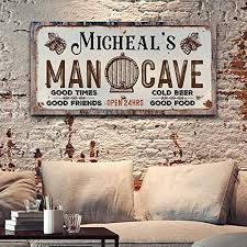Personalized Mancave Wall Art Decor