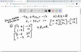 Equations As A Matrix Equation A X