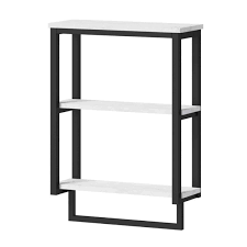 25in Matte Black Bathroom Wall Shelf