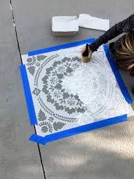 How To Stencil A Concrete Patio For A