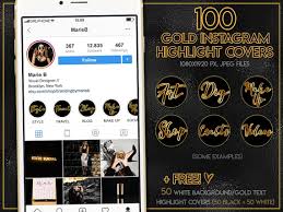 Buy Black And Gold Instagram Highlight