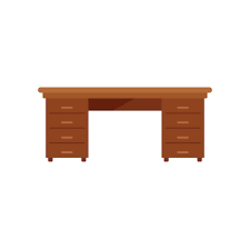 Small Table Icon Flat Vector Wood