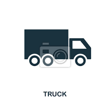 Truck Icon In Vector Flat Style Icon