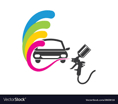 Car Paint Logo Icon Royalty Free Vector