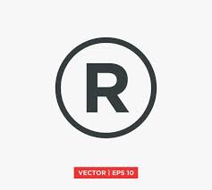 Trademark Register Symbol Icon Vector