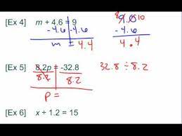 Solving Equations With Rational Numbers