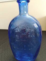 Franklin Twd Cobalt Blue Glass Bottle
