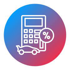 Car Loan Calculator Icon Vector