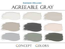 Agreeable Gray Home Color Palette Sw