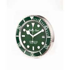 Unisex Wall Clock Green Dial Watch