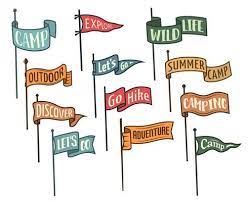 Camp Flag Vector Art Icons And