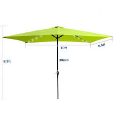 Led Lighted Market Patio Umbrella