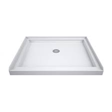 Center Drain Single Threshold Shower Base