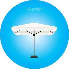 Square Advertising Parasol 3 Meters 4 Holds