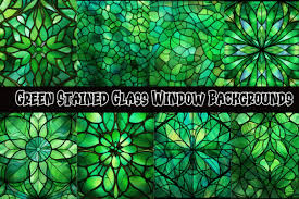 Green Stained Glass Window Backgrounds