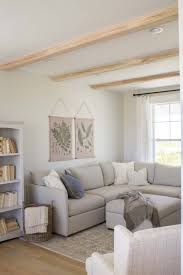 adding rustic faux beams in the living