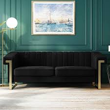 Modern Velvet Chesterfield Sofa With
