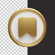 Premium Psd Save Icon Gold 3d