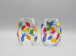 Painted Lights Wine Glasses