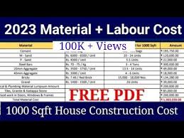 1000 Sqft House Construction Cost