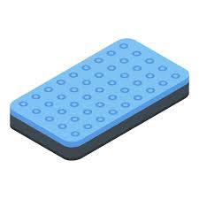 Bed Inflatable Mattress Icon Isometric