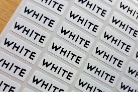 White Waterproof Name Stickers Daycare