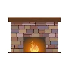 House Fireplaces Vector Images