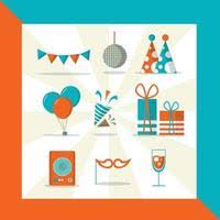 Birthday Party Icons Vector Art Icons