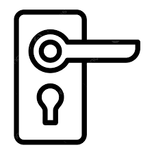 Door Handle Vector Icon Design