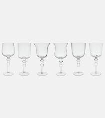 Set Of 6 Wine Glasses In Neutrals