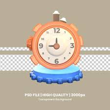 3d Icon Factory Clock Rendered Isolated