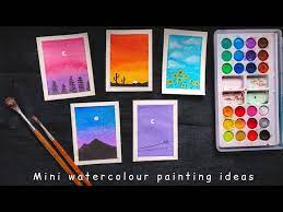 Mini Watercolour Painting 5 Easy And