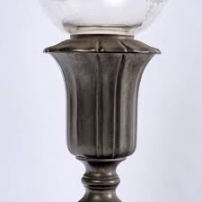 Pewter Tealight Candlestick Lamp