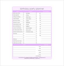 Party Planning Templates 16 Free Word