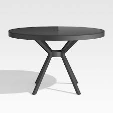 Dune Black Outdoor Round Glass Dining