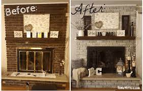 How To Paint A Red Brick Fireplace To