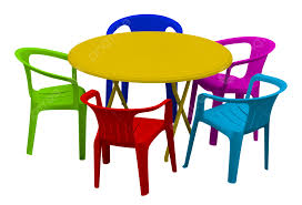 Plastic Table And Chairs Colorful