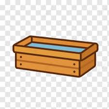 Wooden Water Box Icon In Flat Cartoon