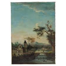 French Artist Landscape With River