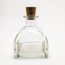 Conical Glass Bottle With Wooden Cork