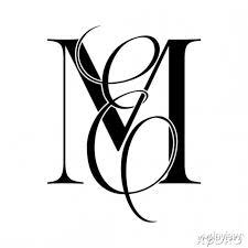 Me Em Monogram Logo Calligraphic