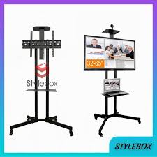 Rolling Tv Cart Mobile Tv Stand For 32
