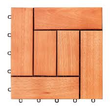 Wood Interlocking Deck Tile