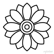 Garden Sunflower Icon Outline Garden